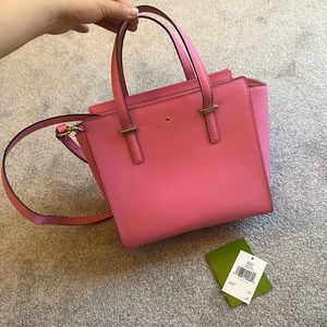 Kate Spade small Hayden cedar street rouge pink tote / crossbody bag